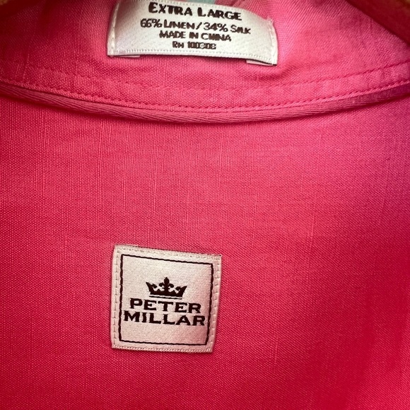 Peter Millar Coastal Linen Button Down Shirt Size XL - Picture 2 of 6